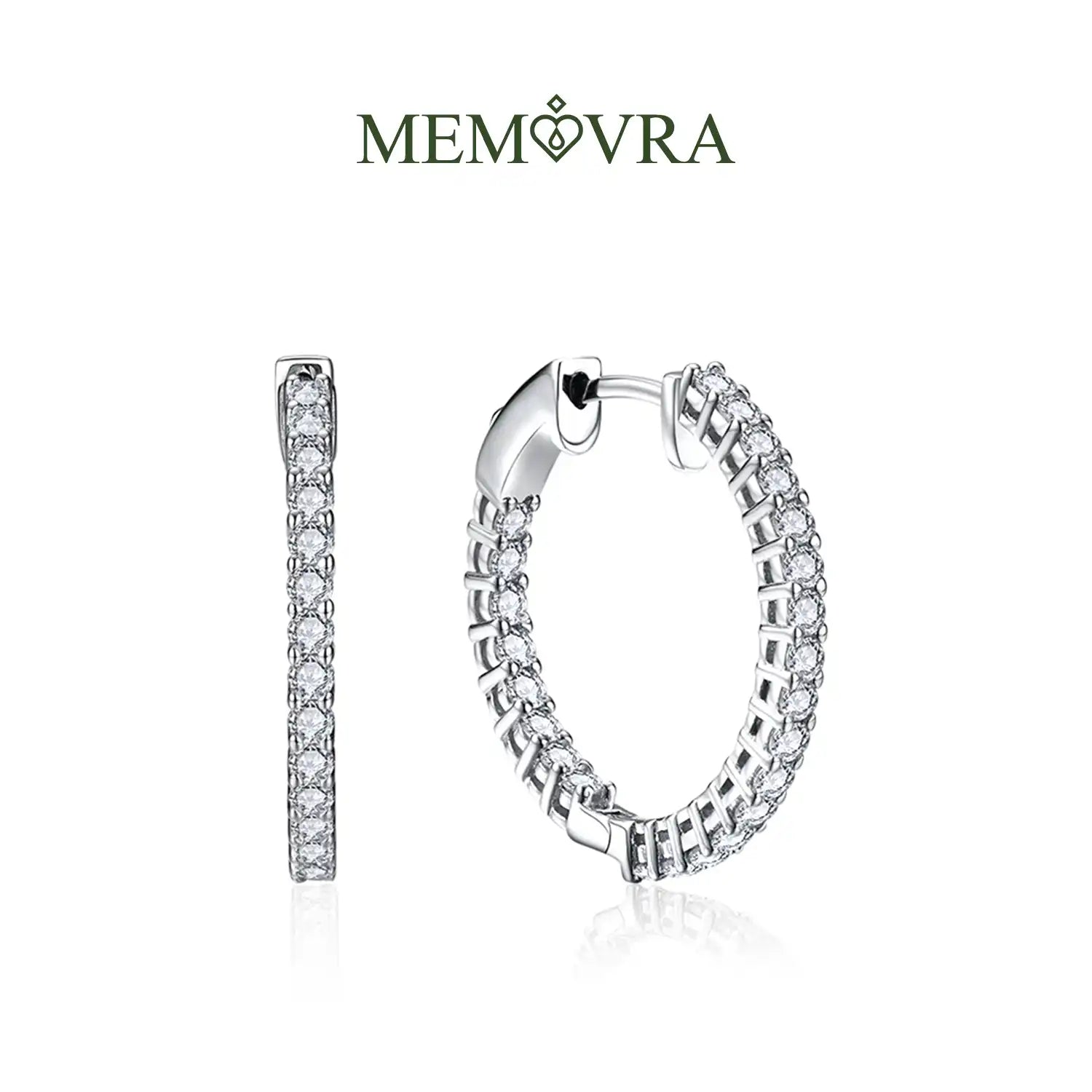 Timeless Sparkle Moissanite Hoop Earrings